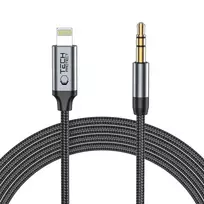 TECH-PROTECT UltraBoost Lightning to AUX Mini Jack 3.5mm laidas 100cm juodas