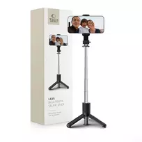 Tech-Protect L02S Selfie Stick Tripod su Bluetooth nuotolinio valdymo pulteliu, juodas