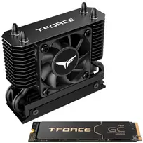Team Group T-Force GC PRO 2TB M.2 2280 PCIe Gen5 NVMe SSD su T-FORCE DARK AirFlow radiatoriumi, juoda