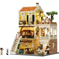 LUMIBRICKS Italian Homestyle Restaurant – 138 dalių, 3 figūrėlės, picos krosnis, lauko terasa