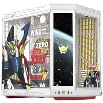 HYTE Y70 Touch Infinite Gundam Wing Edition vidutinio bokšto korpusas, dvigubas grūdintas stiklas, 4K jutiklinis ekranas, baltas