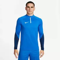Nike Dri-FIT Strike 23 vyriški futbolo treniruočių marškinėliai su užtrauktuku, mėlyni, L dydis
