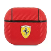 Ferrari FESA3CARE On Track AirPods 3 dėklas Raudonas PU anglis