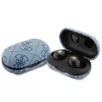 GUESS GUTWSP4EGB True Wireless Bluetooth ausinės su įkrovimo doku, ENC, mėlynos metalinės