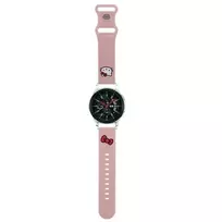 Hello Kitty Universalus silikoninis laikrodžio dirželis 22 mm, rožinis su Kitty galvute