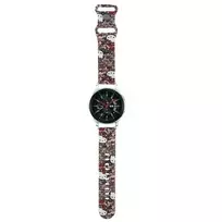 Hello Kitty Universalus silikoninis laikrodžio dirželis Graffiti Pink 22mm