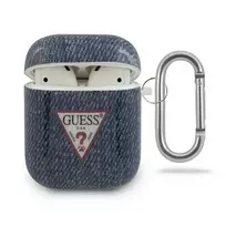 GUESS GUACA2TPUJULDB AirPods 1/2 dėklas tamsiai mėlynas, Jeans Collection