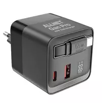 ALLNET 65W GaN USB-C PD sieninis įkroviklis su Quick Charge 3.0, 2x USB-C ir 1x USB-A