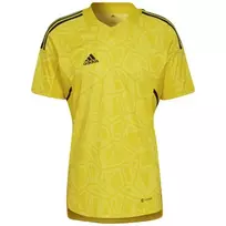 adidas vyriški Condivo 22 vartininko marškinėliai trumpomis rankovėmis saulės geltoni HF0138