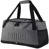 PUMA S Sports S Bag 35L pilkas sportinis krepšys su ventiliuojamu batų skyriumi