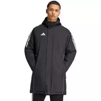 adidas Tiro 24 Stadium Parka vyriška juoda/balta, M dydis