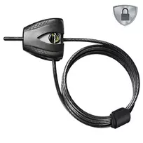 Master Lock Python reguliuojamas kabelio užraktas 8417EURDPRO – 1,8 m pintas plienas, juodas, 2 raktai
