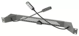 DSIT 19 colių gooseneck LED šviestuvas su RGB spalvomis, 1U stelažui