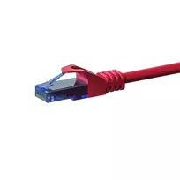 DSIT CAT6a U/UTP 15 m 100% vario Ethernet laidų sujungimo kabelis, raudonas, 10Gbps, 500MHz, RJ45, su apsauga nuo užkabinimo