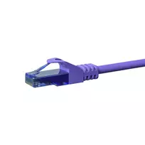 DSIT CAT6a U/UTP 7,5 m violetinis vytos poros kabelis, 100% varis, RJ45, 10Gbps, 500 MHz