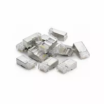 DSIT FTP RJ45 CAT5e tinklo jungtis lanksčiai ir vientisai šerdai - 10 vnt. paketas