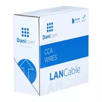 DSIT CAT5e F/UTP 50 m lankstus pilkas CCA tinklo kabelis ant ritės (DC-FTP5CCA50-GRY)