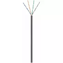 DSIT CAT6 lauko tinklo kabelis U/UTP AWG 24/7 lankstus 100m juodas