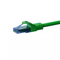 DSIT CAT6a U/UTP 100% vario tinklo jungiamasis laidas, 15 m, žalias, RJ45, 10Gbps, 500 MHz, PVC apvalkalas, vytos poros AWG26/7, TIA/EIA 568B