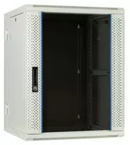 DSIT DS6615W-DOUBLE 6U reversibilus sieninis serverio spintelis su grūdinto stiklo durimis, baltas (600x450x370 mm)
