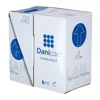 DSIT CAT5e U/UTP tinklo kabelis, 26/7 AWG, lankstus, 305 m, pilkas, CCA