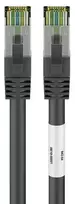 DSIT RJ45 tinklo kabelis S/FTP PiMF CAT 8, juodas, 1 m