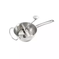 LEIFHEIT ComfortLine Flotte Lotte rankinė daržovių ir vaisių trintuvė 20 cm, nerūdijantis plienas, 3 sietai, rankinė, sidabrinė/juoda
