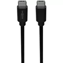 ANSMANN USB-C į USB-C duomenų ir įkrovimo kabelis, 1,2 m, 60W Power Delivery, juodas