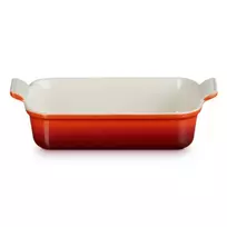 LE CREUSET stačiakampė kepimo forma Heritage, keramika, 26x19cm / 2.4L, raudona