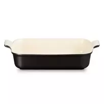 Le Creuset Rectangular Heritage Stoneware 32x24cm / 4L juodas