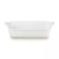 Le Creuset Rectangular Heritage Stoneware 26x19cm / 2,4L white