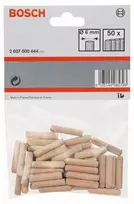 Bosch mediniai kaiščiai 6 mm x 30 mm, 50 vnt. 2607000444