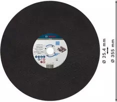 Bosch pjovimo diskas mažiems kampiniams šlifuokliams 355 x 4 x 25,4 mm, 2608601339
