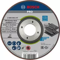 Bosch WA 46 BF pusiau lankstus šlifavimo diskas, 115 mm x 22,23 mm x 3 mm, baltasis aliuminio oksidas, rezinolio rišiklis 2608602217