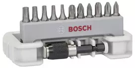 Bosch 2607017578 34 dalių grąžtų ir atsuktuvų antgalių rinkinys su HSS-TiN metalo, mūro ir medienos grąžtais X-Line dėkle