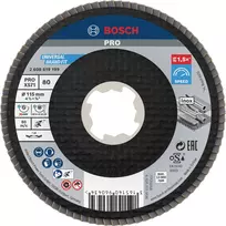 Bosch Accessories 2608619199 X-LOCK atlenkiamasis šlifavimo diskas 115 mm, grūdėtumas 80, cirkonio aliuminio oksidas, kūginis Type 29, metalui, 1 vnt.