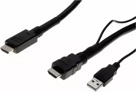 Exertis Connect High Speed HDMI kabelis su Ethernet, 4K 60Hz, aktyvus stiprinimas, 10m, juodas 128944