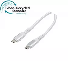 Exertis Connect USB 3.2 Gen 2 laidas, 100W, USB-C į USB-C, GRS, baltas, 1,0 m (532558)