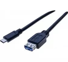 EXERTIS CONNECT USB-C į USB-A adapterio kabelis, 50 cm, juodas 150319