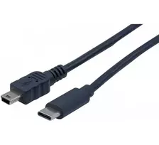 EXERTIS CONNECT USB-C į Mini-USB Type B laidas, 2,0 m, juodas 532451