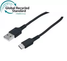 Exertis Connect USB 2.0 laidas, 60W, USB-A į USB-C, juodas, 1,0 m (532555)