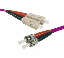 EXERTIS CONNECT OM4 šviesolaidinis komutacinis kabelis, 50/125 µm, 2x ST į SC Duplex, Erika-Violet, 3,0 m, UPC 392823