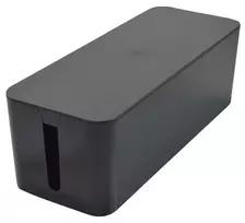 Exertis Connect didelė laidų tvarkymo dėžė elektros ilgintuvams, juoda, 400 x 160 x 135 mm 573424