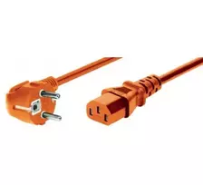EXERTIS CONNECT 1,8 m oranžinis maitinimo kabelis su kampuotu Schuko kištuku ir IEC C13 jungtimi 808072