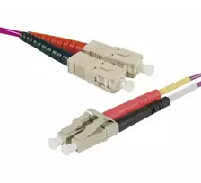 Exertis Connect 5 m SC/UPC – LC/UPC daugiamodis OM2 dvigubas optinis komutacinis kabelis, LSZH, oranžinis, 392684
