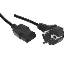 Exertis Connect maitinimo kabelis, kampuotas Schuko kištukas į IEC C13 lizdą, be halogenų, juodas, 1,8 m (807950)