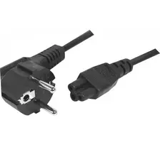 Exertis Connect maitinimo laidas su kampuotu Schuko kištuku ir IEC C5 jungtimi, juodas, 1,0 m 808359