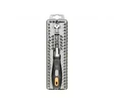 EXERTIS CONNECT 62 dalių reketinis atsuktuvų rinkinys su antgaliais ir dėklu 815604