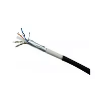 EXERTIS CONNECT Cat.6 F/UTP vandeniui atsparus lauko tinklo komutacinis kabelis, 15 m, juodas 845045