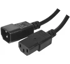 Exertis Connect IEC maitinimo kabelis C14 į C13, be halogenų, juodas, 1,8 m 807952